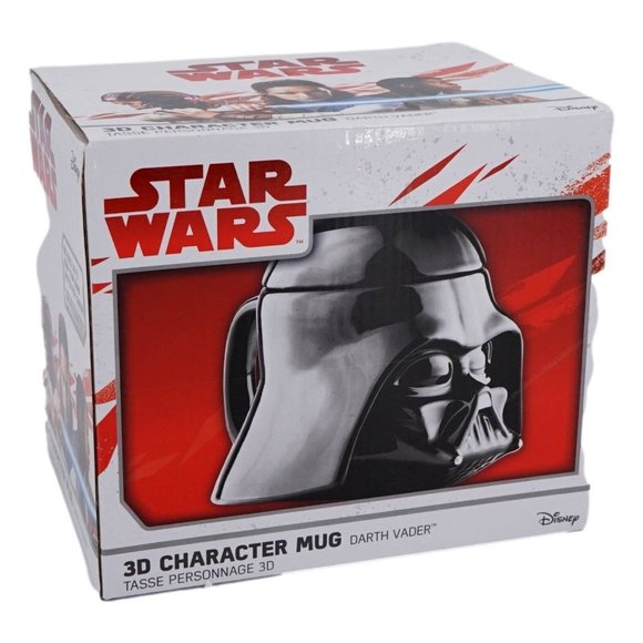 Disney Star Wars Darth Vader Mug with Lid 3D Character Coffee Black - Picture 3 of 5
